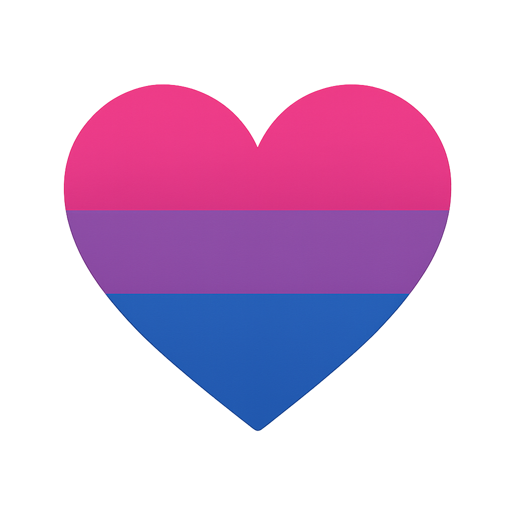 Bisexual pride heart